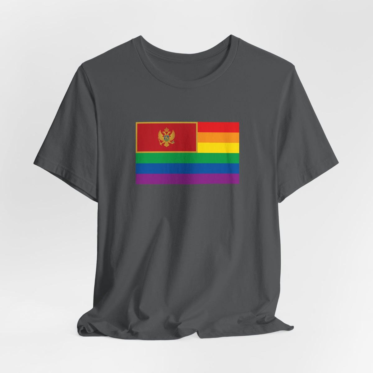 Montenegro Rainbow Pride Flag T-shirt, Several Color Options