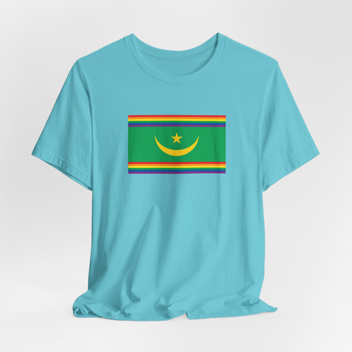 Mauritania Rainbow Pride Flag T-shirt, Several Color Options