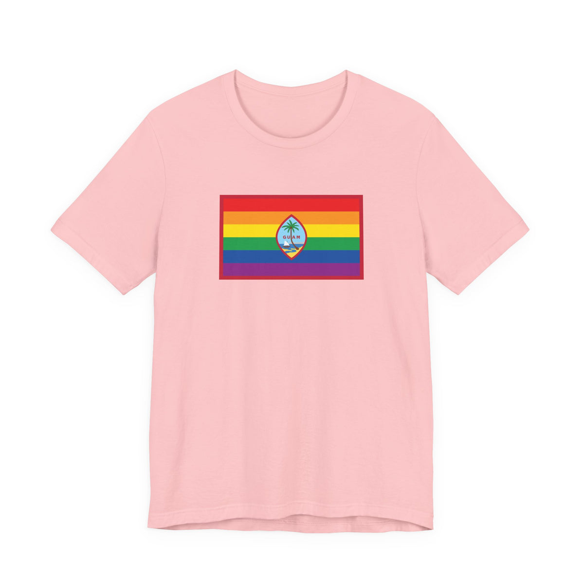 Guam Rainbow Pride Flag T-shirt, Several Color Options