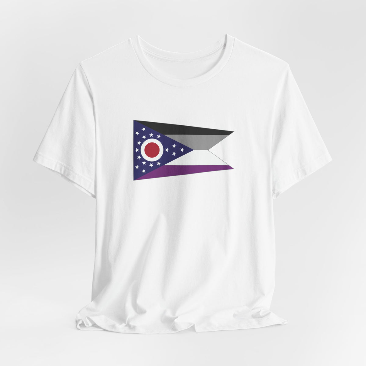 Ohio Asexual Pride Flag T-shirt, Several Color Options