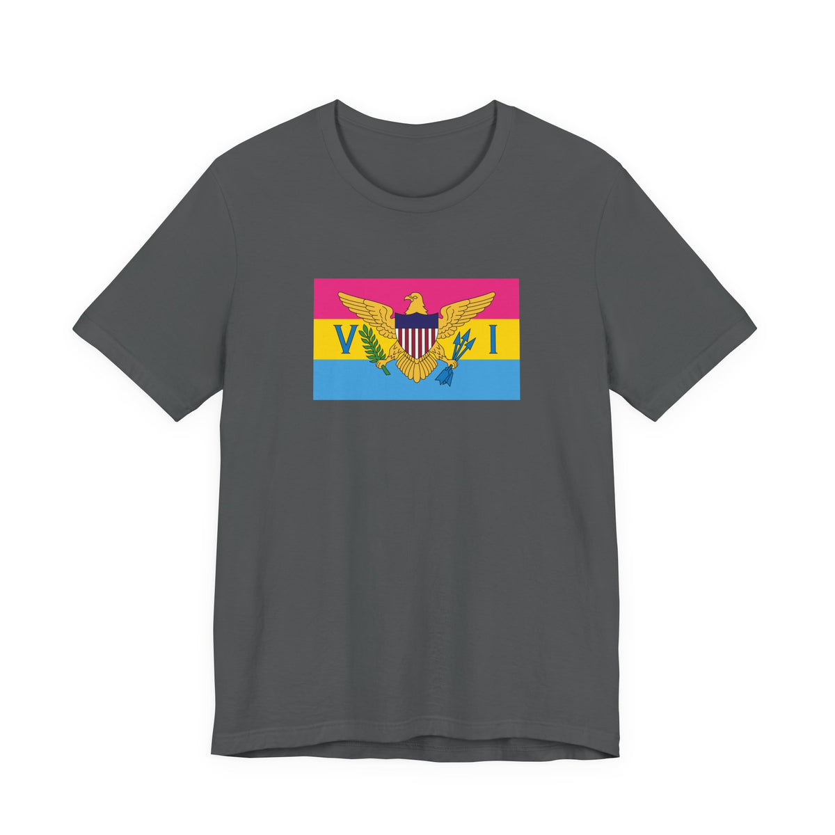U.S. Virgin Islands Pansexual Pride Flag T-shirt, Several Color Options