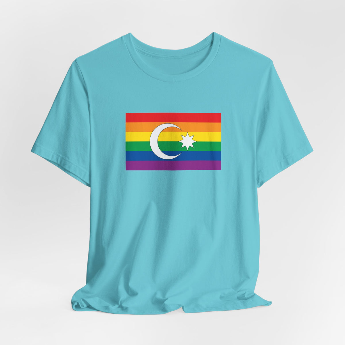 Azerbaijan Rainbow Pride Flag T-shirt, Several Color Options
