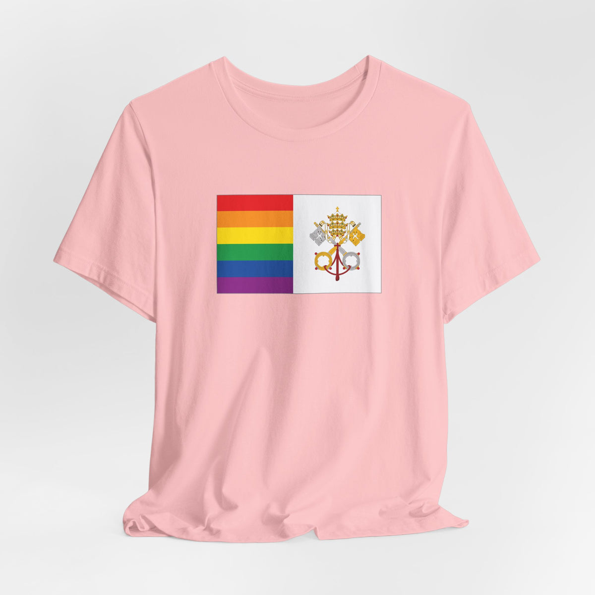 Vatican City Rainbow Pride Flag T-shirt, Several Color Options