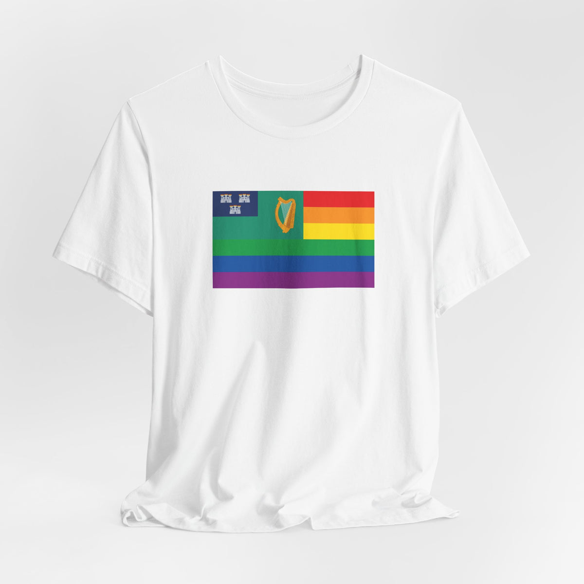 Dublin, Ireland Rainbow Pride Flag T-shirt, Several Color Options