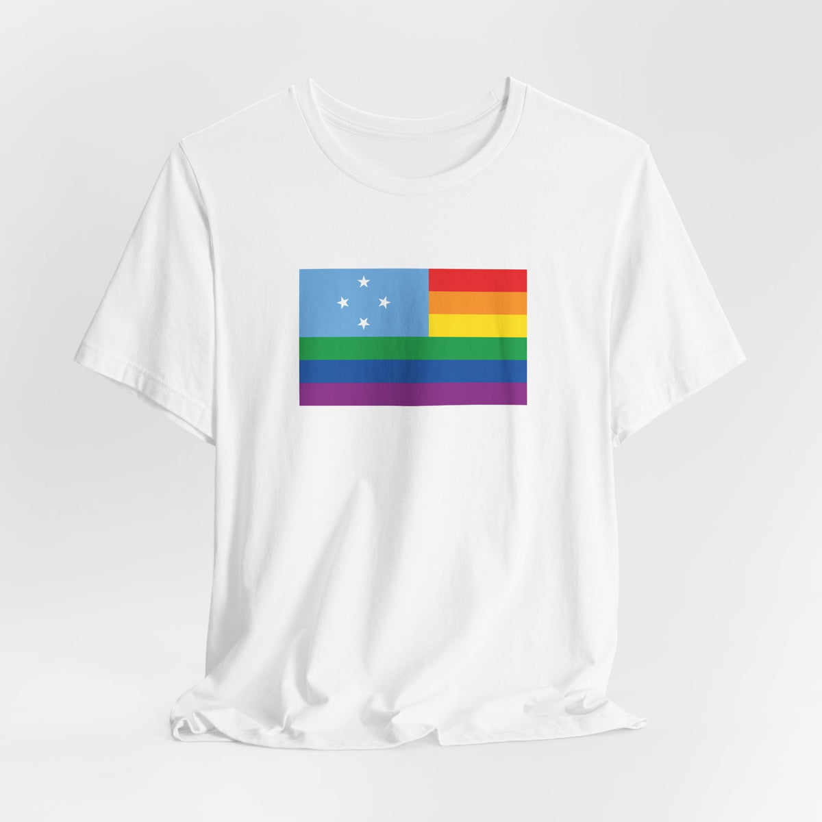 Micronesia Rainbow Pride Flag T-shirt, Several Color Options
