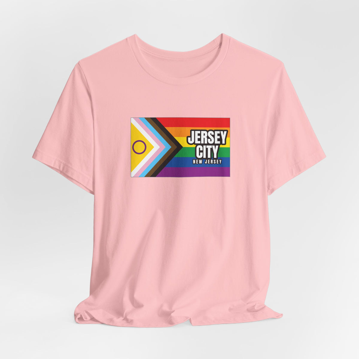 Jersey City, New Jersey Rainbowland Exclusive Pride Flag T-shirt, Several Color Options