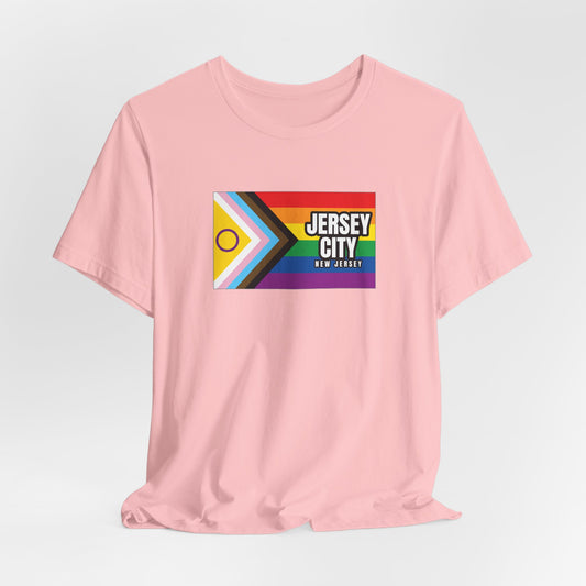 Jersey City, New Jersey Rainbowland Exclusive Pride Flag T-shirt, Several Color Options