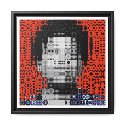 Iconic Foundational Feminist icon Audre Lorde Abstract Portrait Collage Art, Matte Canvas, Framed (Multi-color options)
