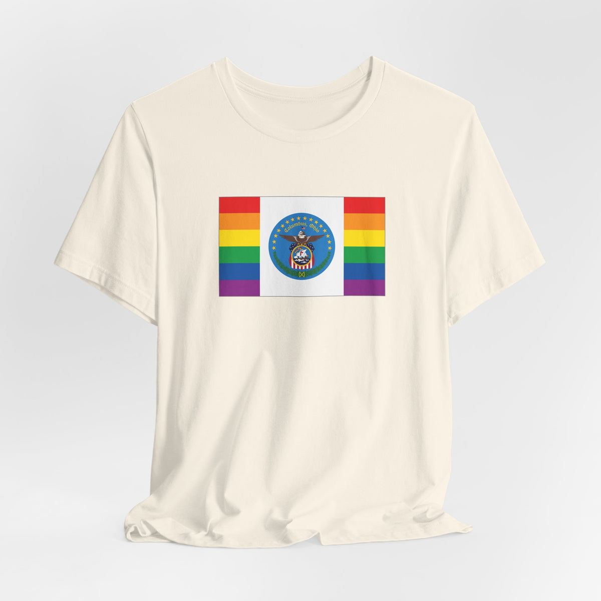 Columbus, Ohio Rainbow Pride Flag T-shirt, Several Color Options