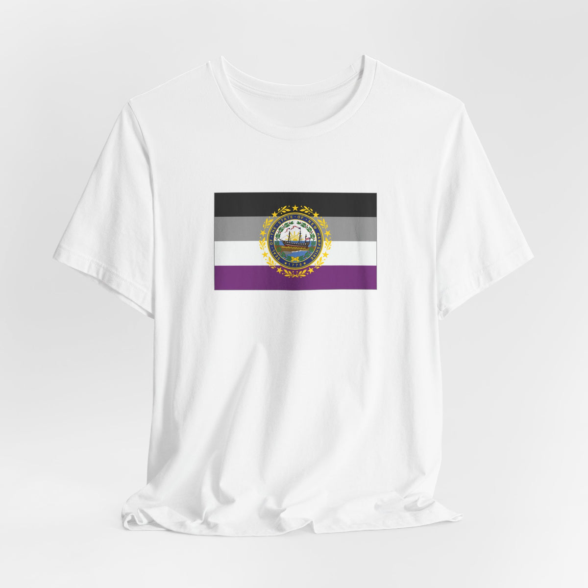 New Hampshire Asexual Pride Flag T-shirt, Several Color Options