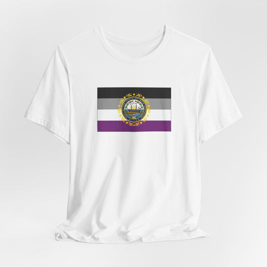 New Hampshire Asexual Pride Flag T-shirt, Several Color Options