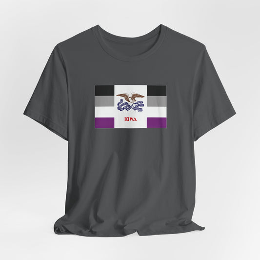 Iowa Asexual Pride Flag T-shirt, Several Color Options