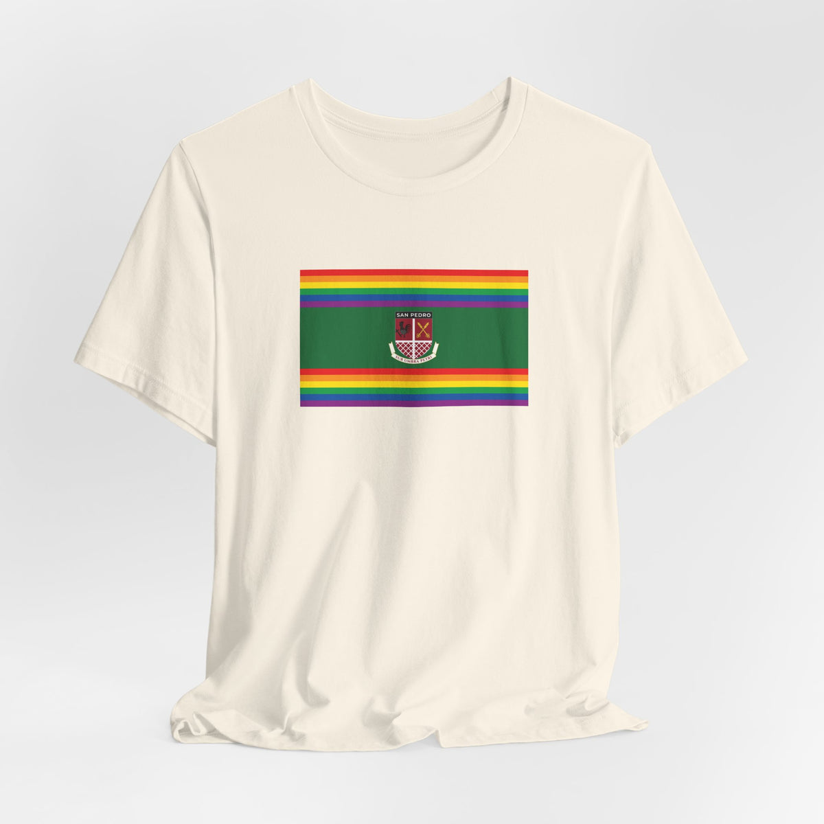 San Pedro, Belize Rainbow Pride Flag T-shirt, Several Color Options
