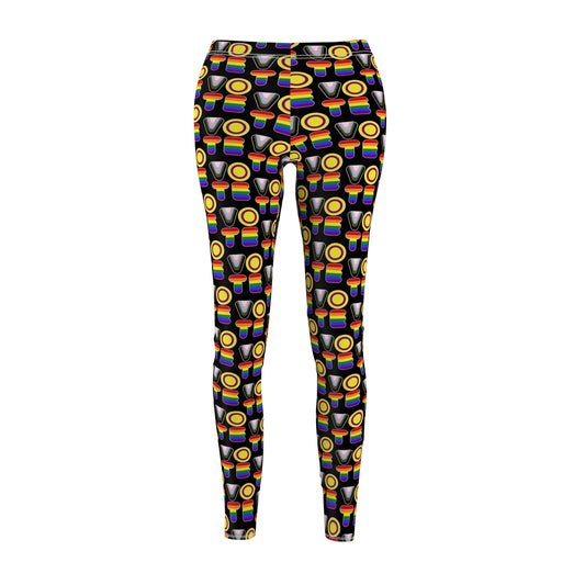 VOTE Casual Leggings - new progress pride deco on black