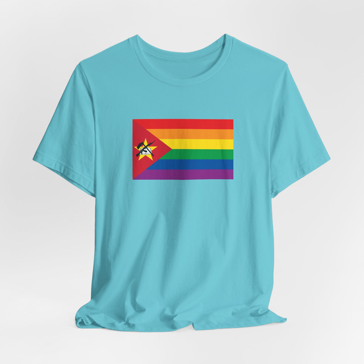 Mozambique Rainbow Pride Flag T-shirt, Several Color Options