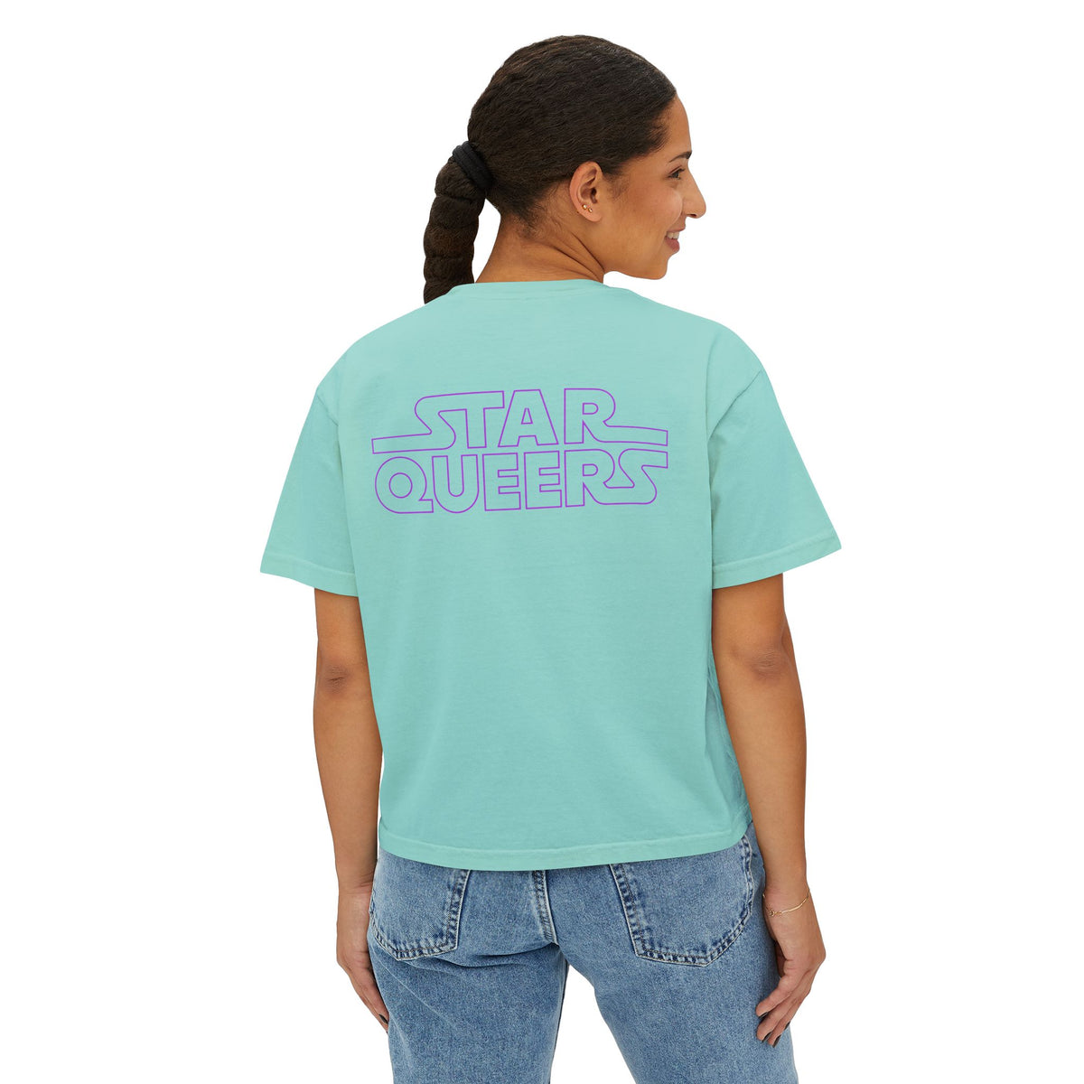 Star Queers Women's Boxy Tee - Retro Graphic T-Shirt