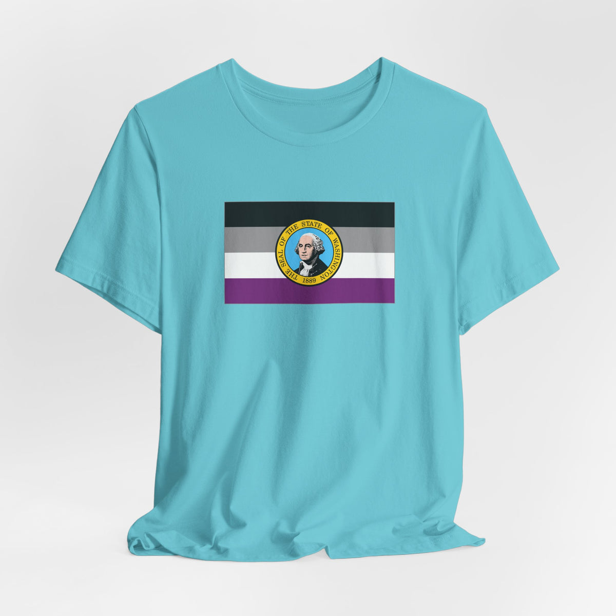 Washington Asexual Pride Flag T-shirt, Several Color Options
