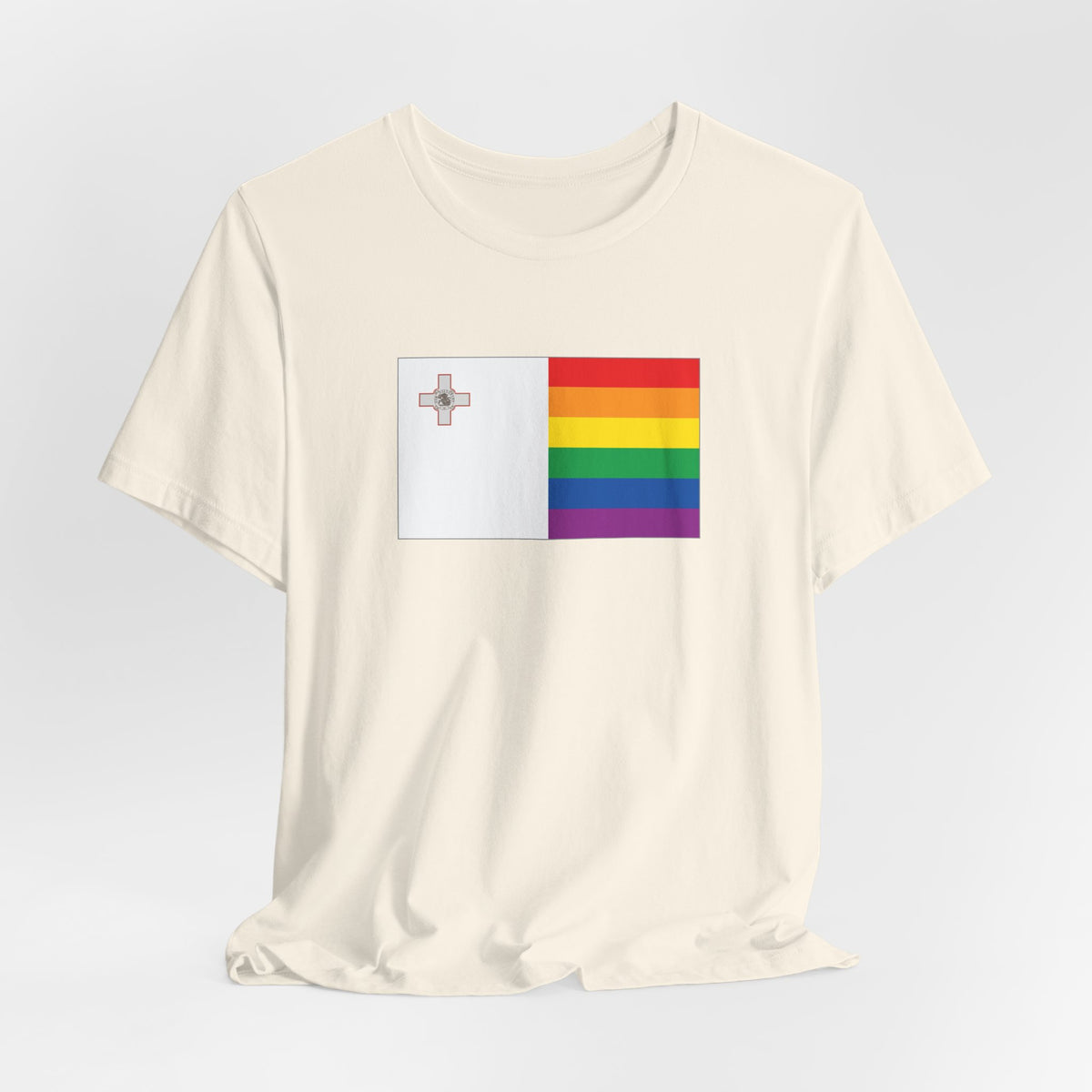Malta Rainbow Pride Flag T-shirt, Several Color Options