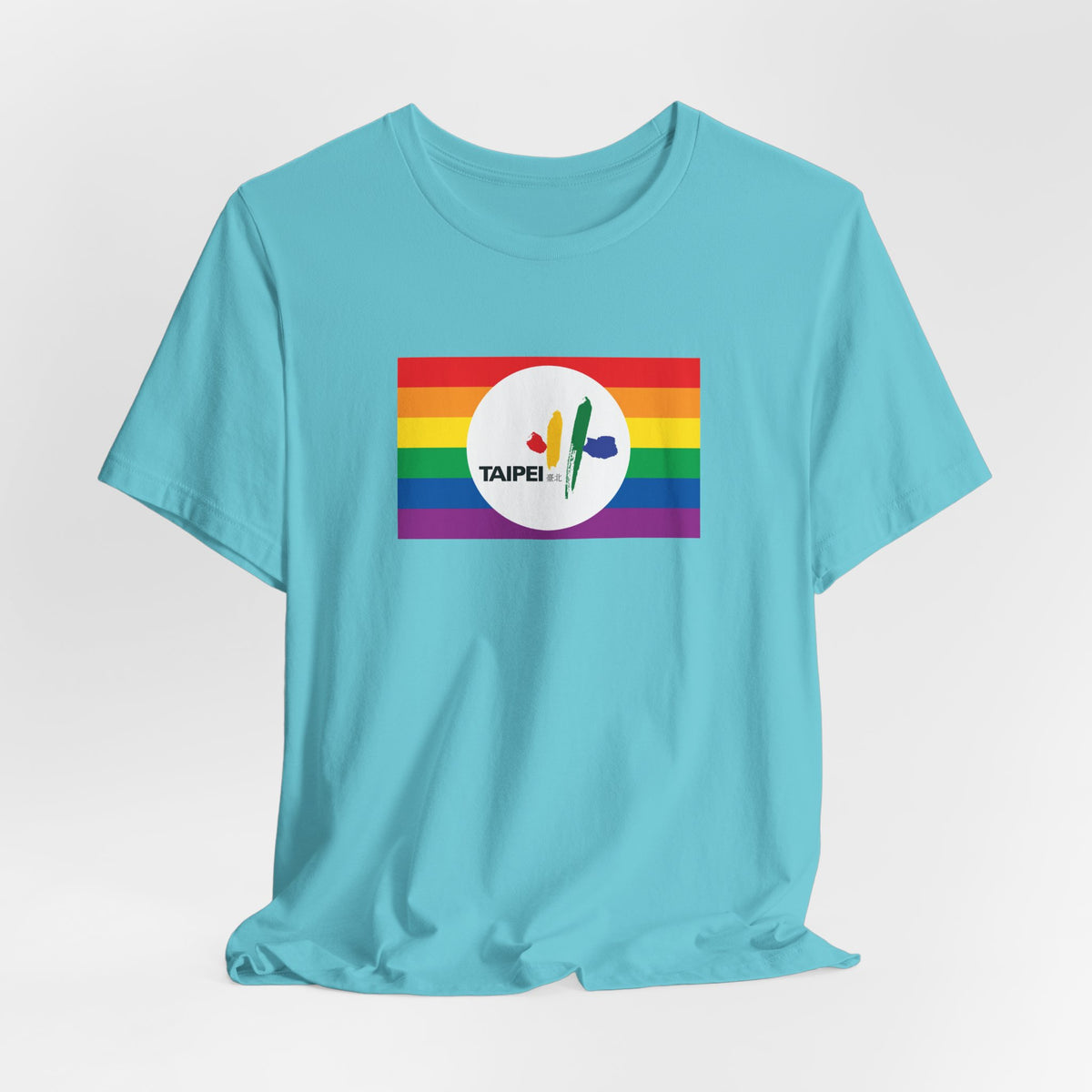 Taipei, Taiwan Rainbow Pride Flag T-shirt, Several Color Options