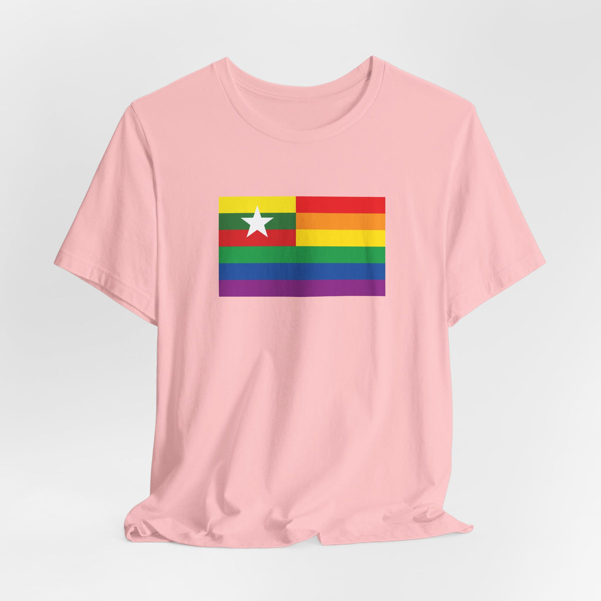 Myanmar Rainbow Pride Flag T-shirt, Several Color Options
