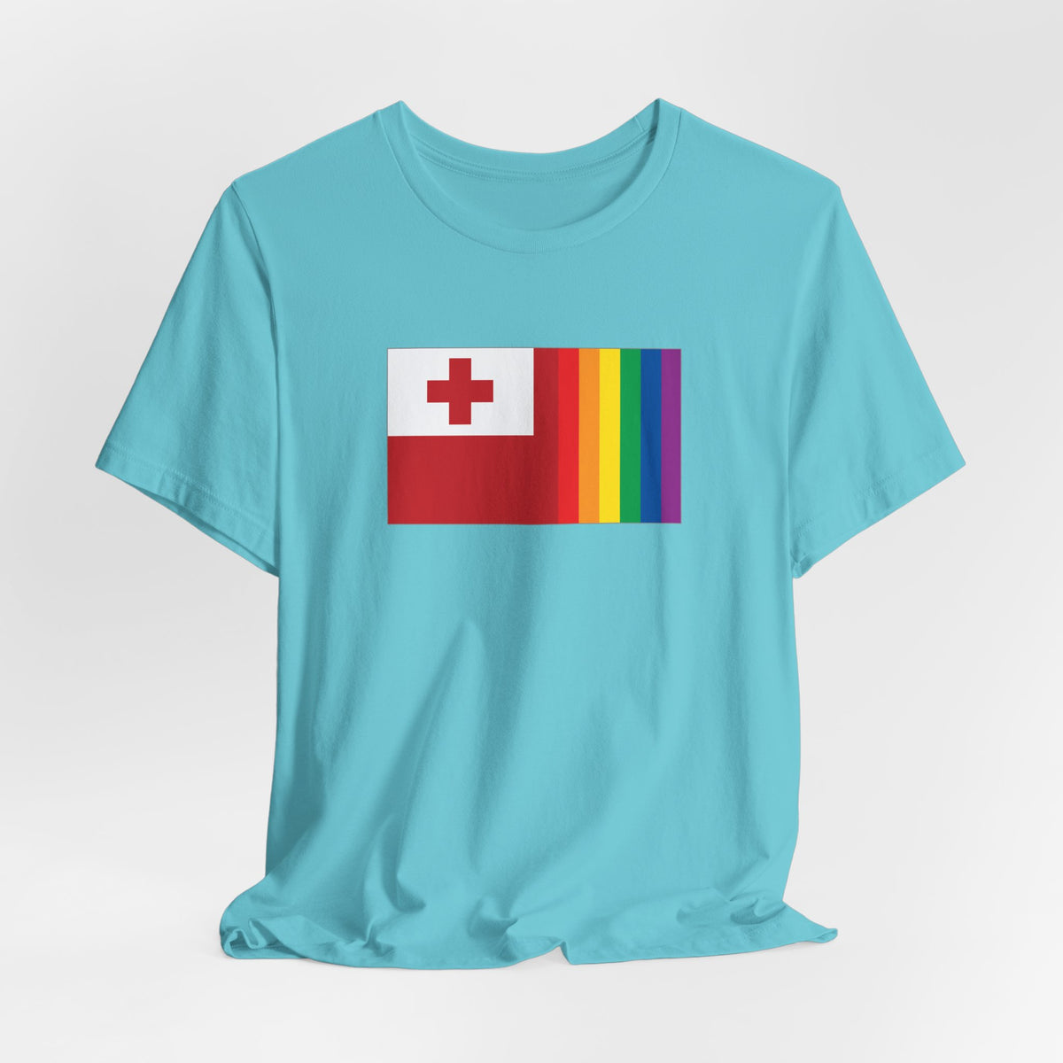 Tonga Rainbow Pride Flag T-shirt, Several Color Options