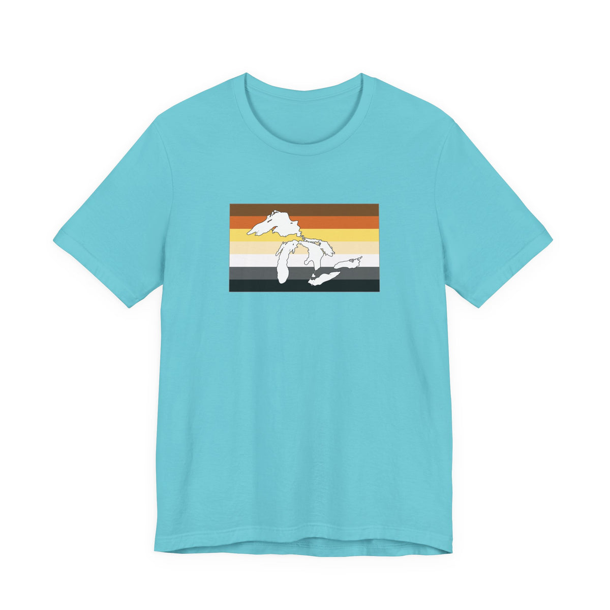 Great Lakes Region Bear Pride Flag T-shirt, Several Color Options