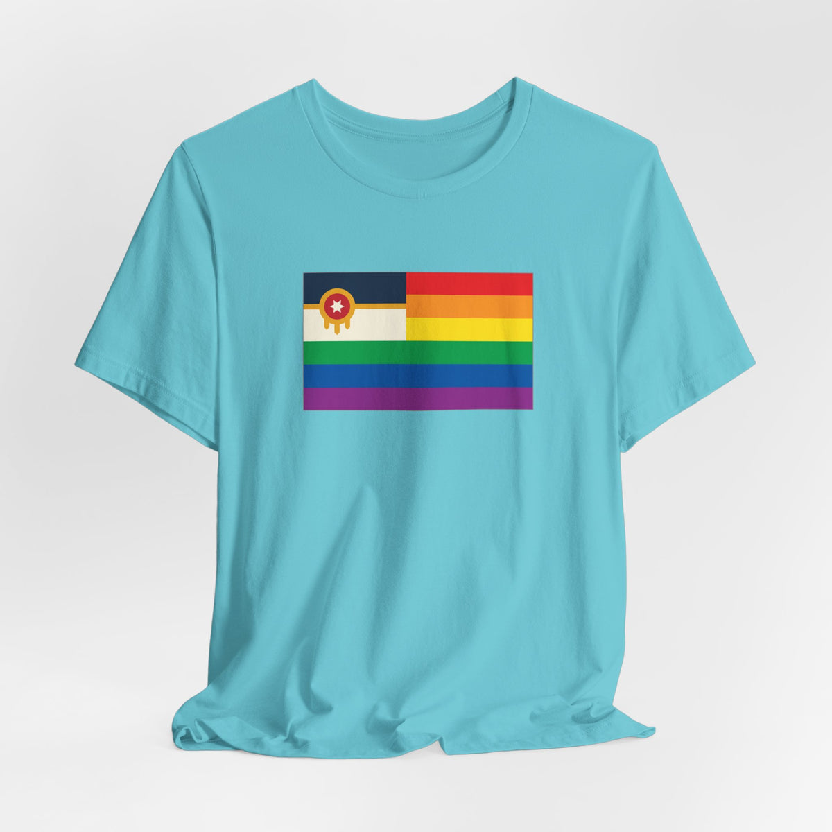Tulsa, Oklahoma Rainbow Pride Flag T-shirt, Several Color Options