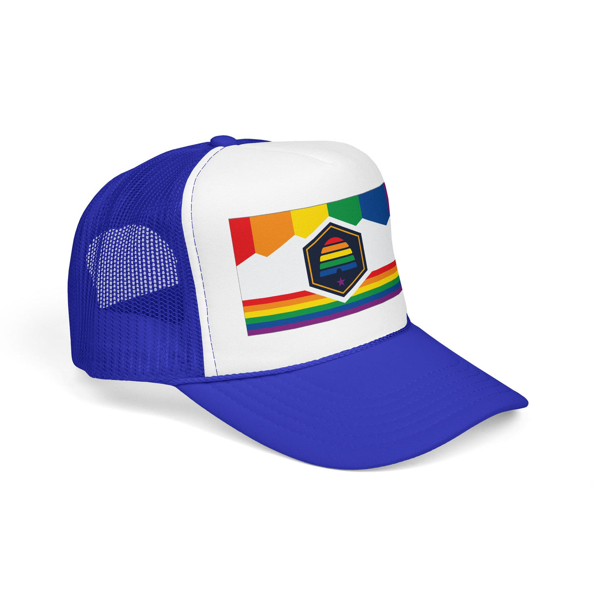 Utah Rainbow Pride Flag "UNITED" Printed Foam Trucker Hat, Several Color Options