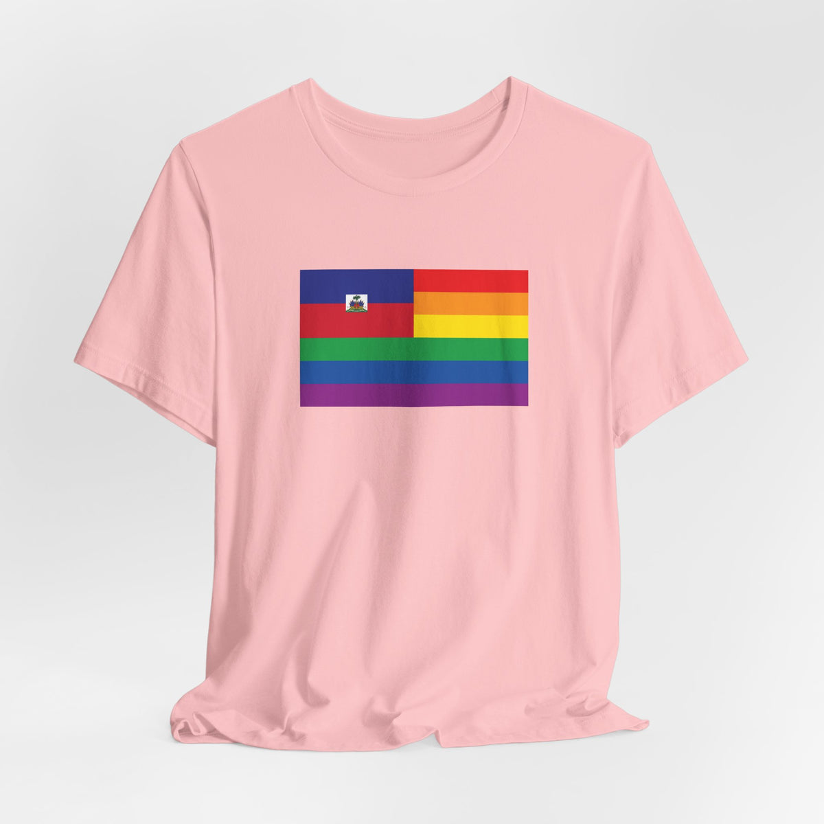 Haiti Rainbow Pride Flag T-shirt, Several Color Options