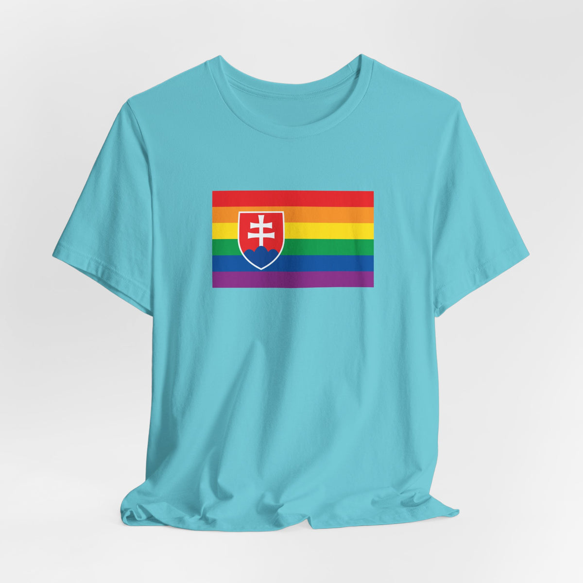 Slovakia Rainbow Pride Flag T-shirt, Several Color Options