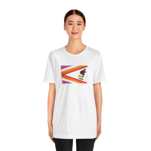American Samoa Lesbian Pride Flag T-shirt, Several Color Options