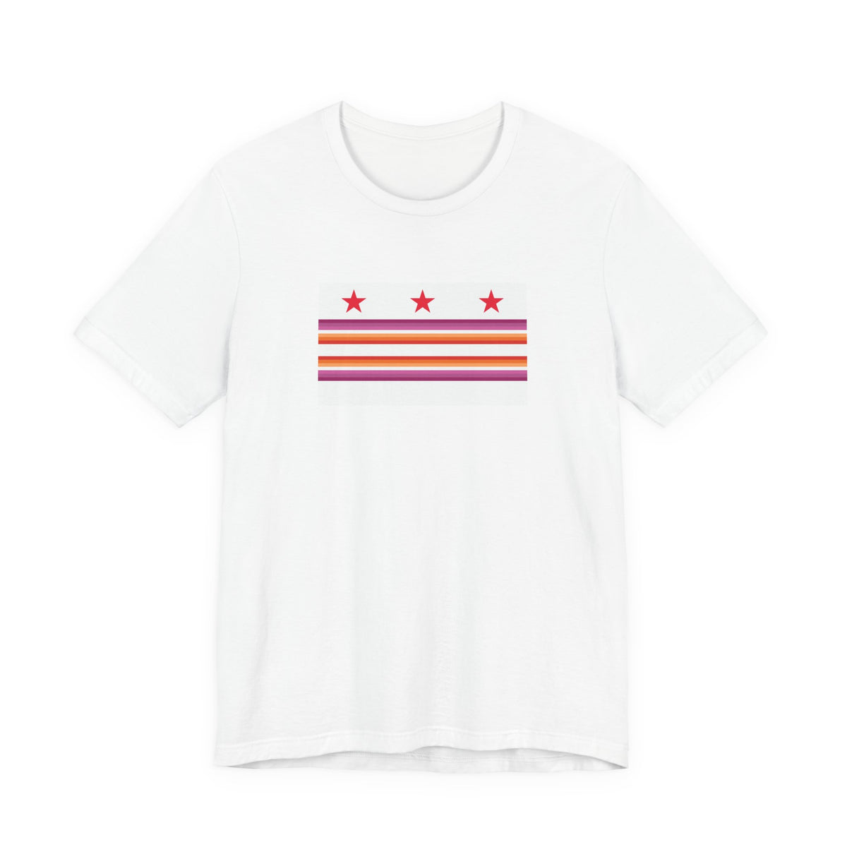 Washington, D.C. Lesbian Pride Flag T-shirt, Several Color Options