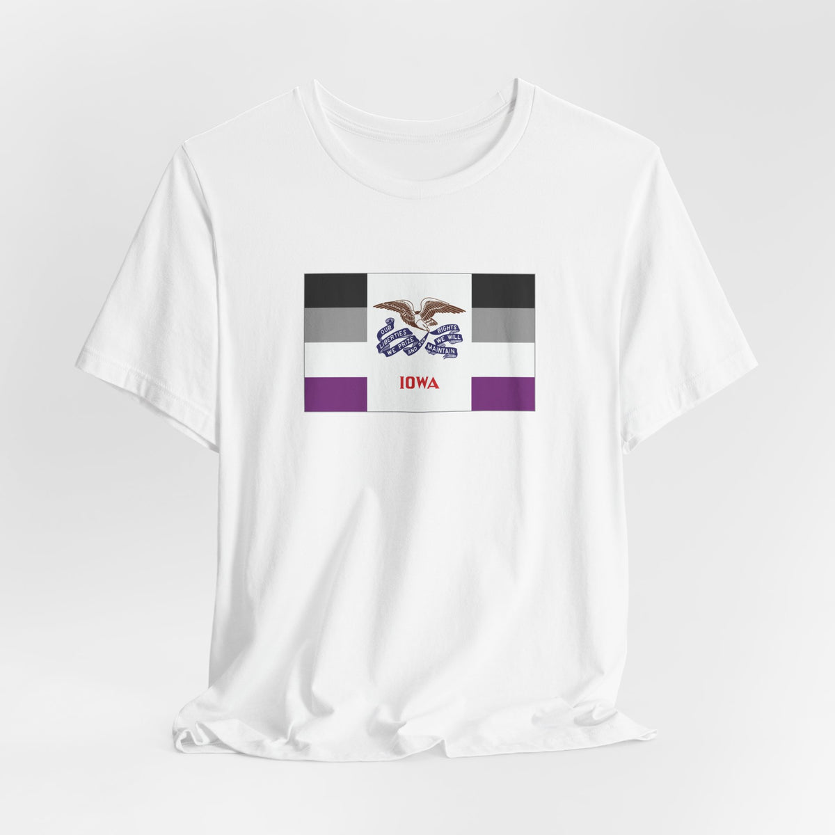 Iowa Asexual Pride Flag T-shirt, Several Color Options