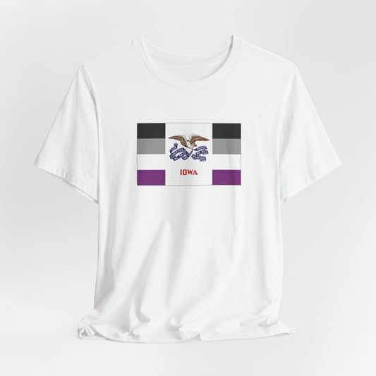 Iowa Asexual Pride Flag T-shirt, Several Color Options