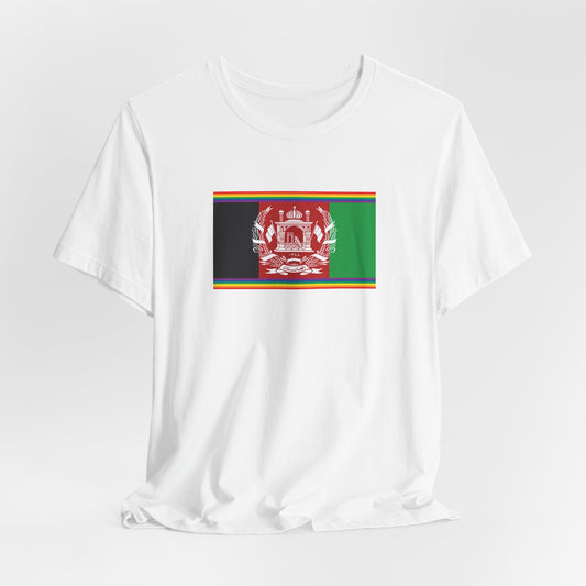 Afghanistan Rainbow Pride Flag T-shirt, Several Color Options