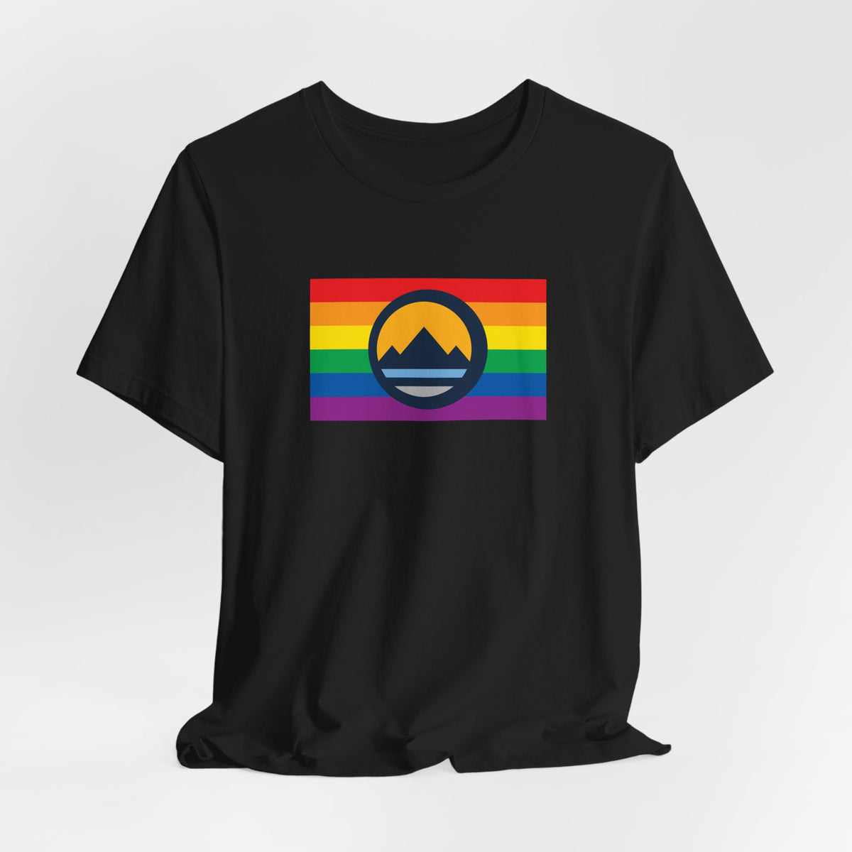 Reno, Nevada Rainbow Pride Flag T-shirt, Several Color Options