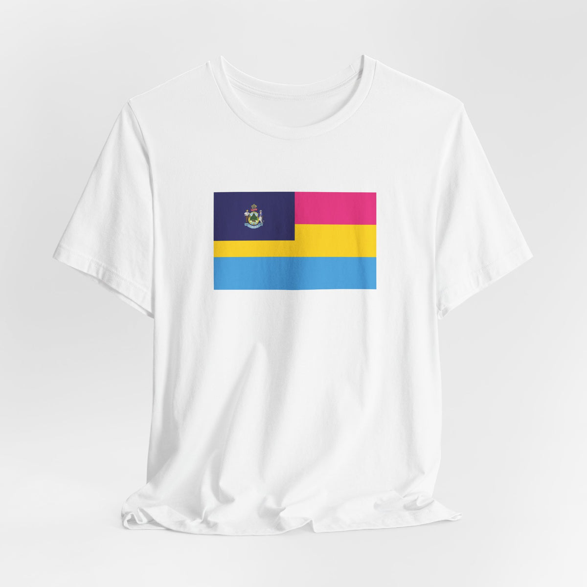 Maine Pansexual Pride Flag T-shirt, Several Color Options