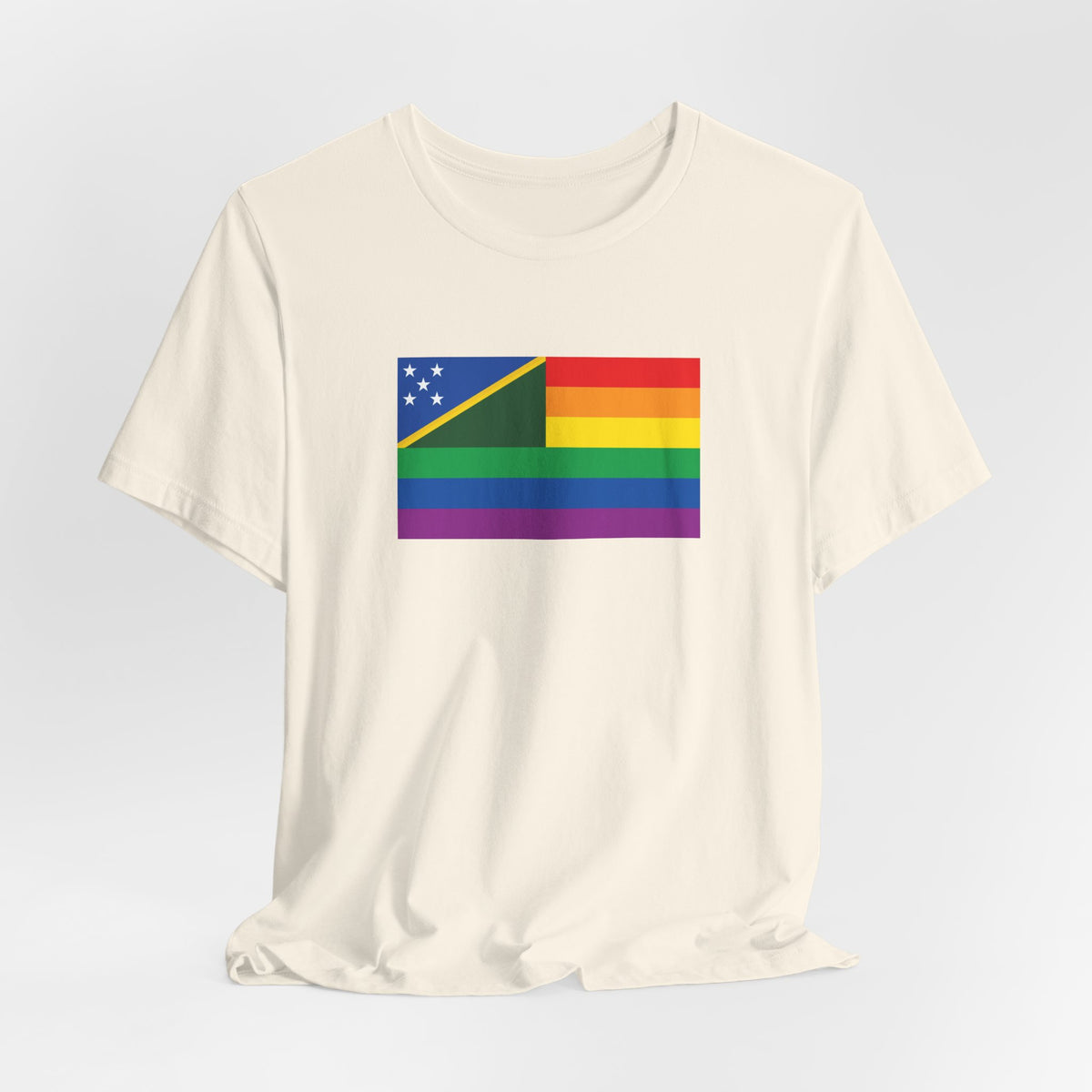 Solomon Islands Rainbow Pride Flag T-shirt, Several Color Options