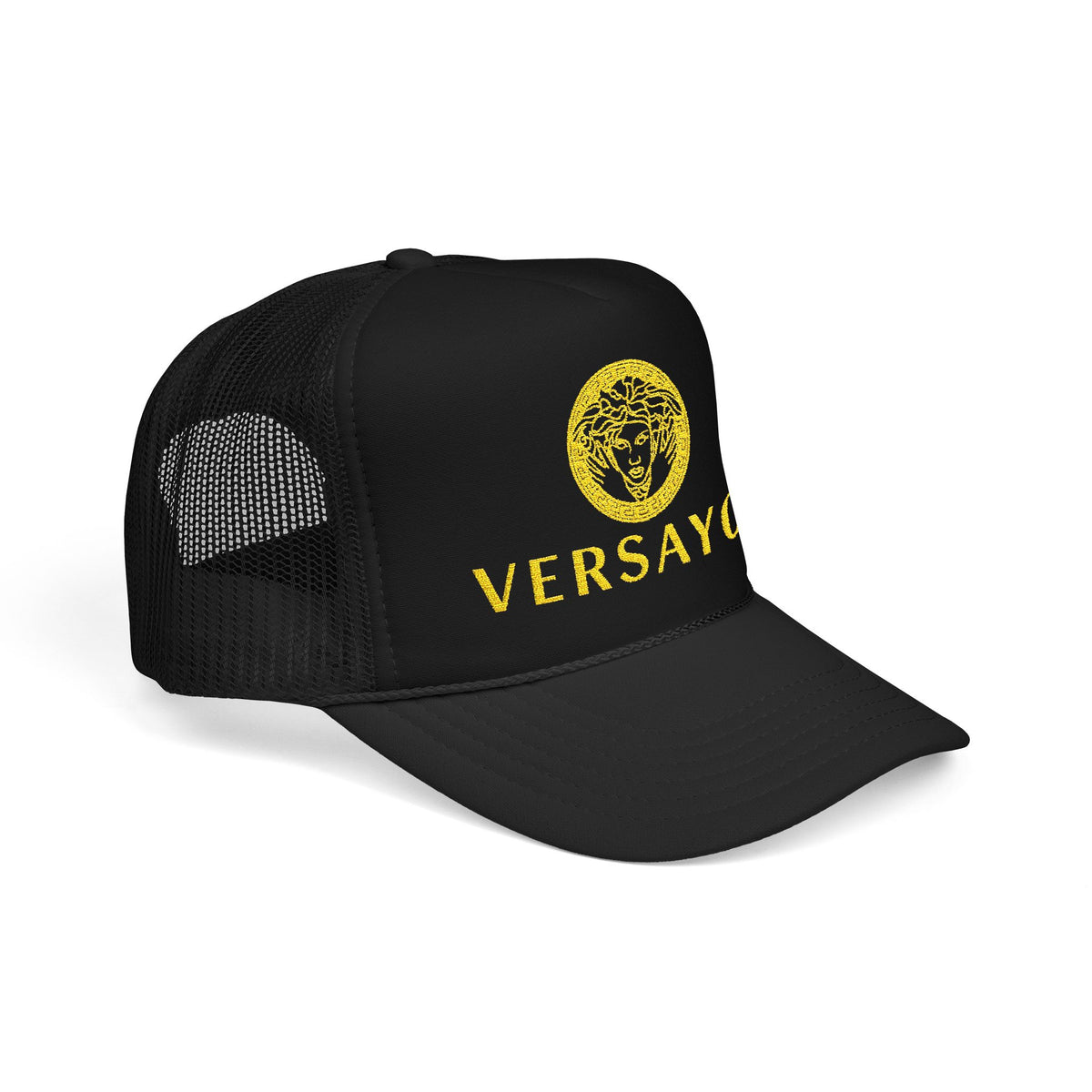 VERSAYCE Gold Logo Embroidered Trucker Hat