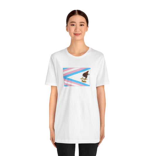 American Samoa Transgender Pride Flag T-shirt, Several Color Options