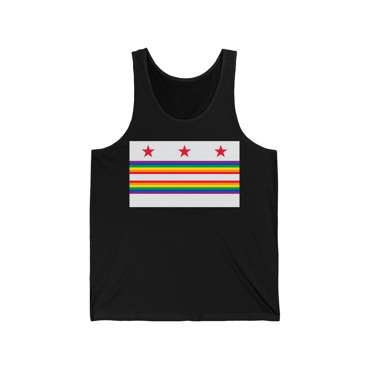 Washington, D.C. Rainbow Pride Flag Jersey Tank