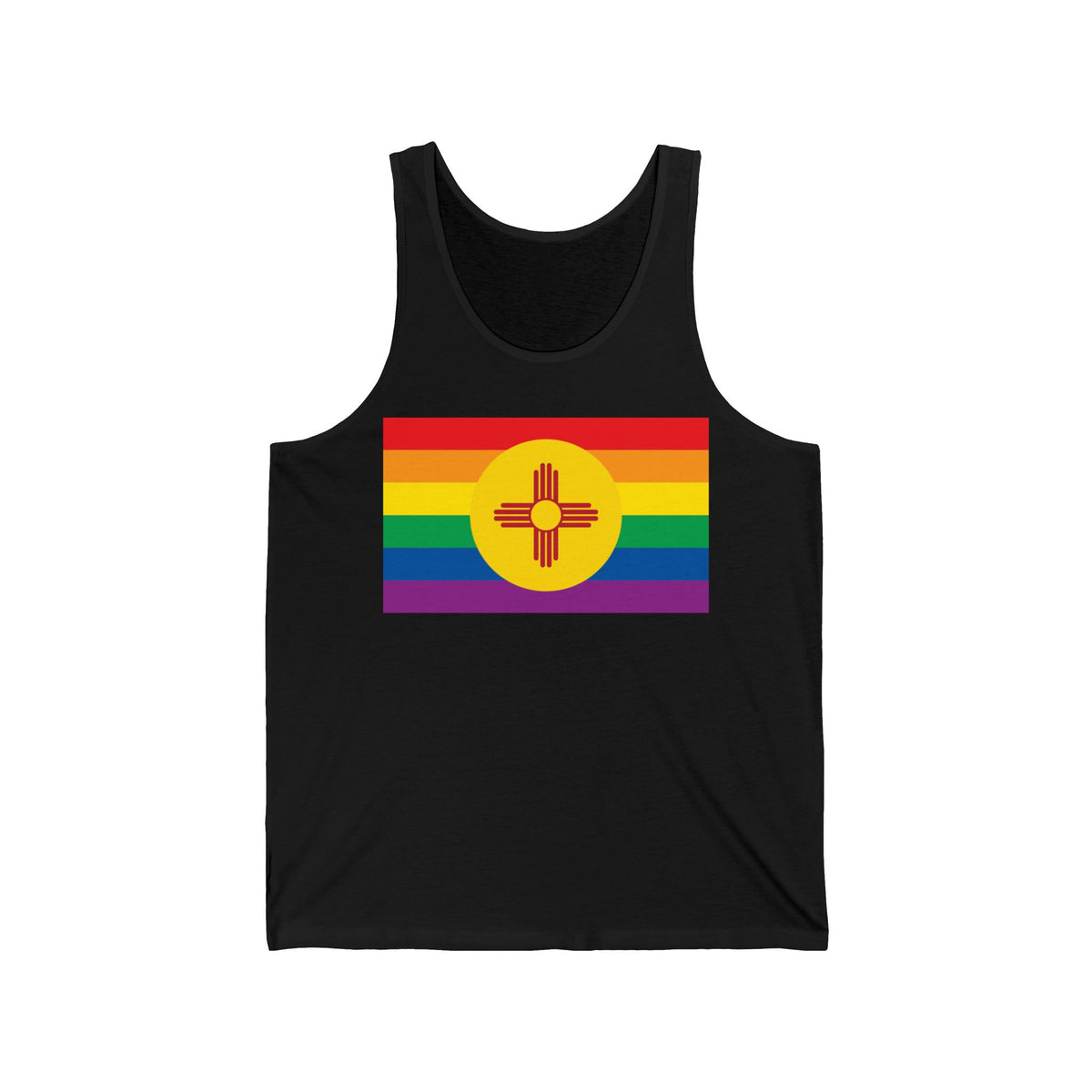New Mexico Rainbow Pride Flag Jersey Tank