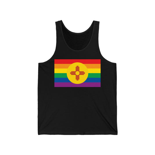 New Mexico Rainbow Pride Flag Jersey Tank