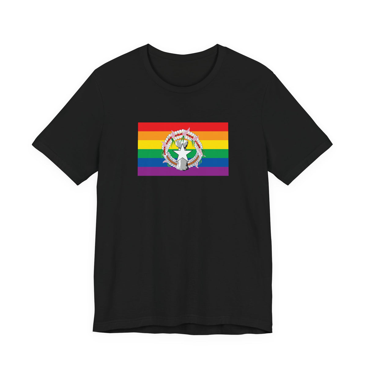 Northern Mariana Islands Rainbow Pride Flag T-shirt, Several Color Options
