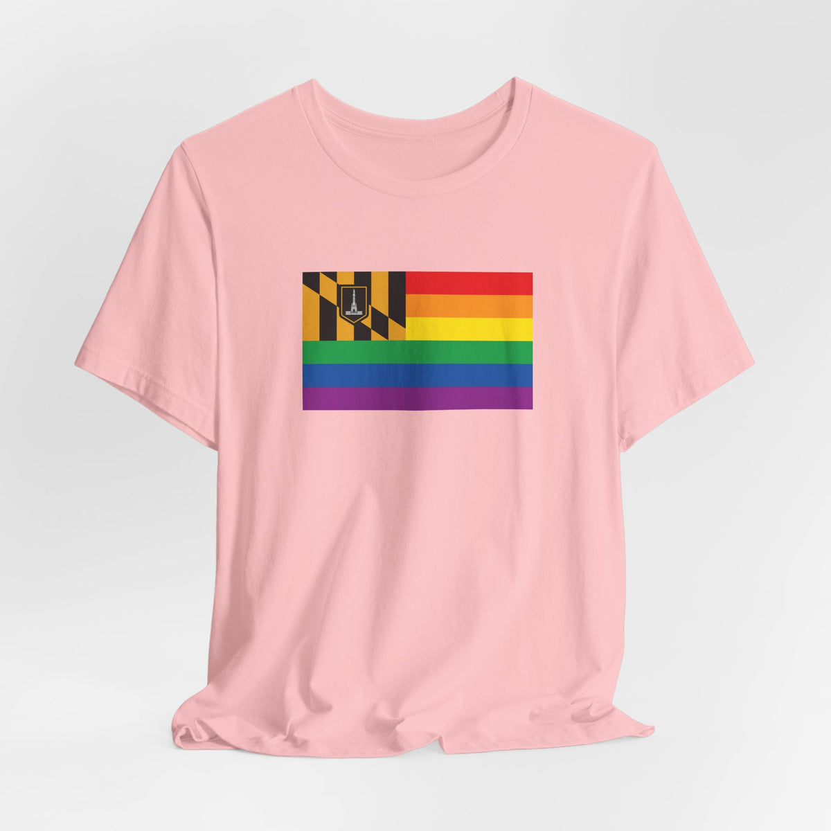 Baltimore, Maryland Rainbow Pride Flag T-shirt, Several Color Options