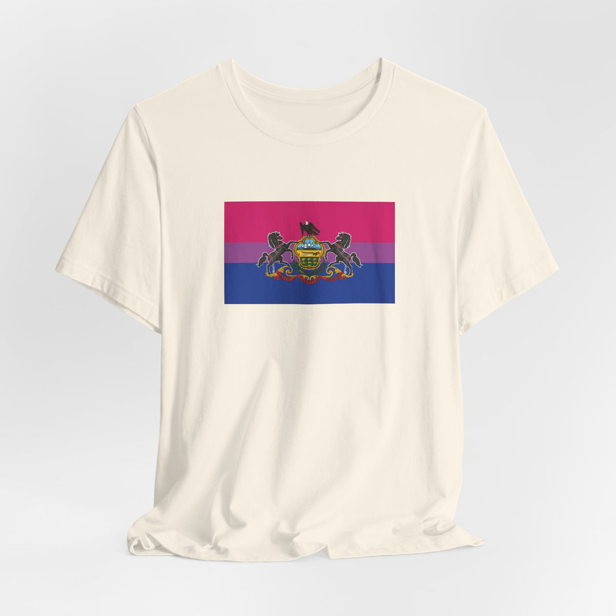 Pennsylvania Bisexual Pride Flag T-shirt, Several Color Options