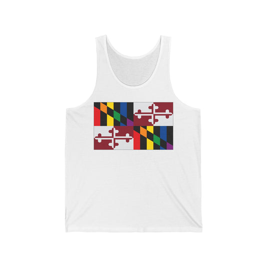 Maryland Rainbow Pride Flag Jersey Tank