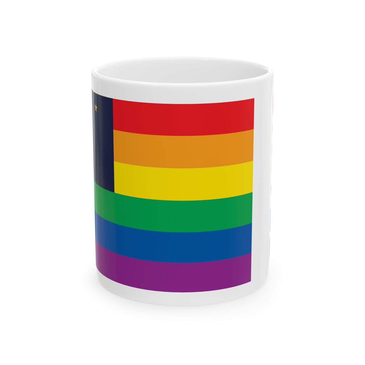 Alaska Rainbow Pride Flag "UNITED" Ceramic Mug