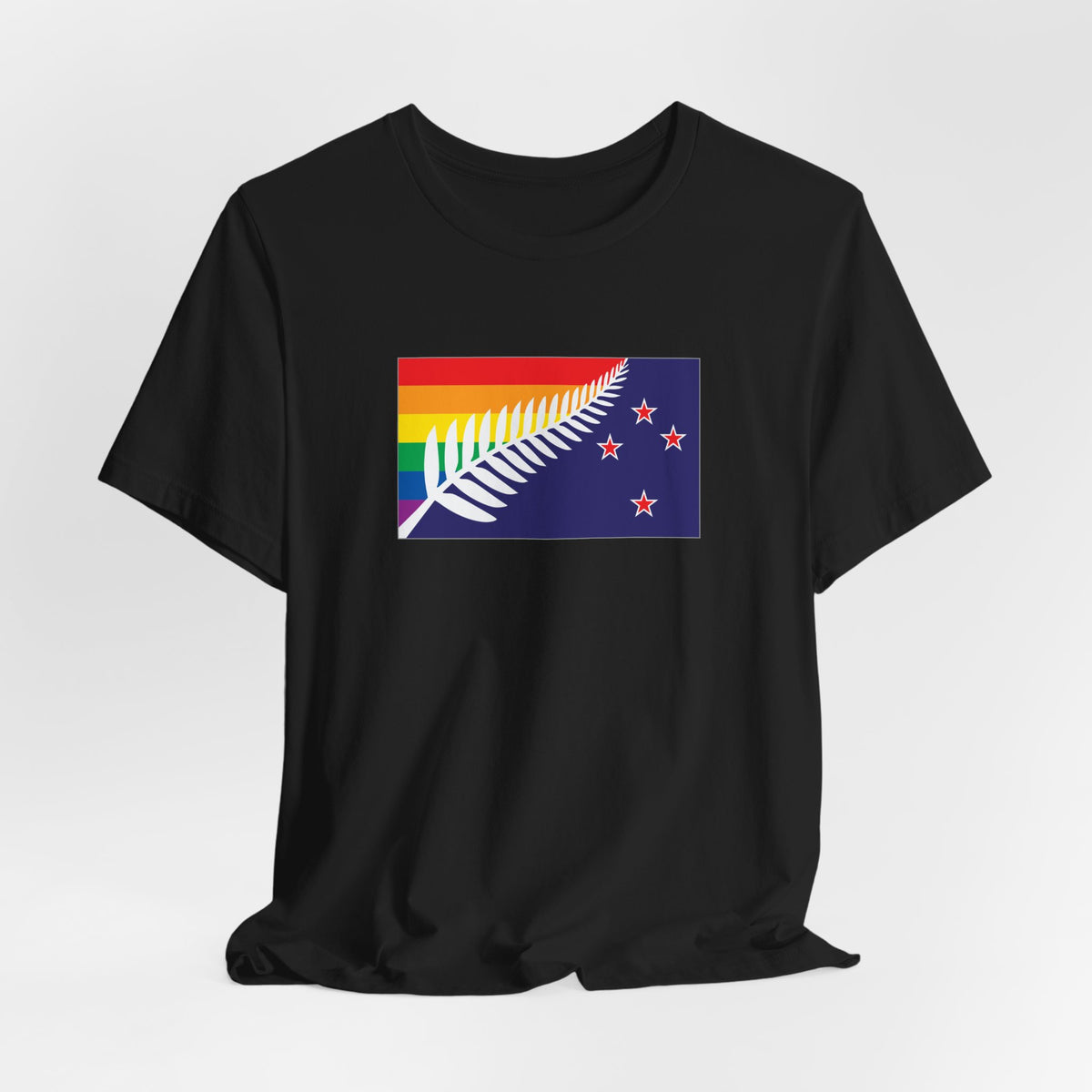 New Zealand Rainbow Pride Flag T-shirt, Several Color Options