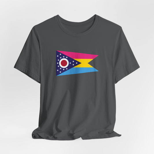 Ohio Pansexual Pride Flag T-shirt, Several Color Options